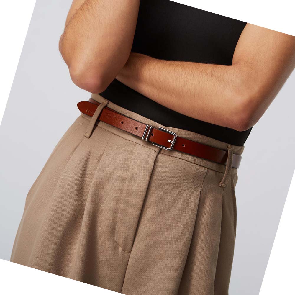 Men's Ecco FORMAL METAL KEEPER Belts Brown | USA 805FDN